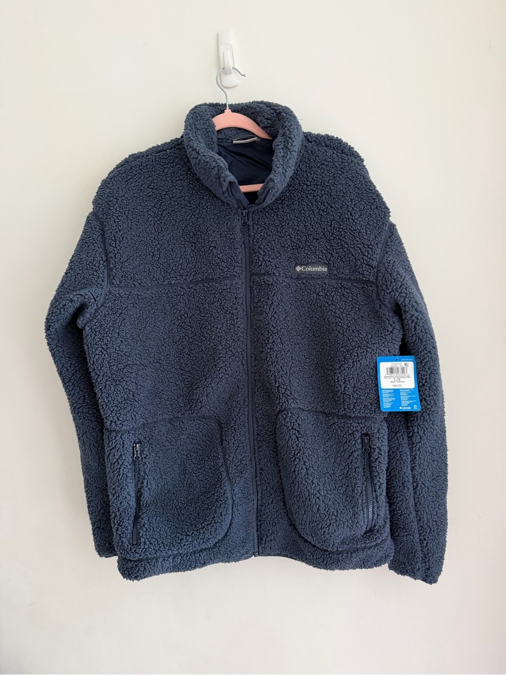 Columbia Men's Navy Sherpa Full-Zip Jacket - Picture 3 of 3